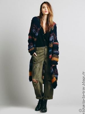 mon long gilet Mes Demoiselles Lucky ceintur&eacute; en mohair