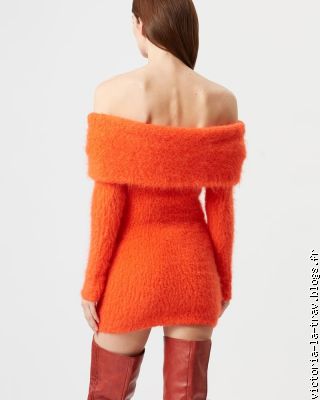 ma petite robe pull Isabel Marant Aria en mohair col bardot